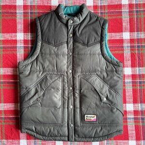 Howler Brothers Rounder Vest Men’s Small Black & Gray, Teal Lined NWOT